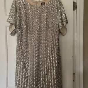 Vince Camuto Silver Sequin Dress